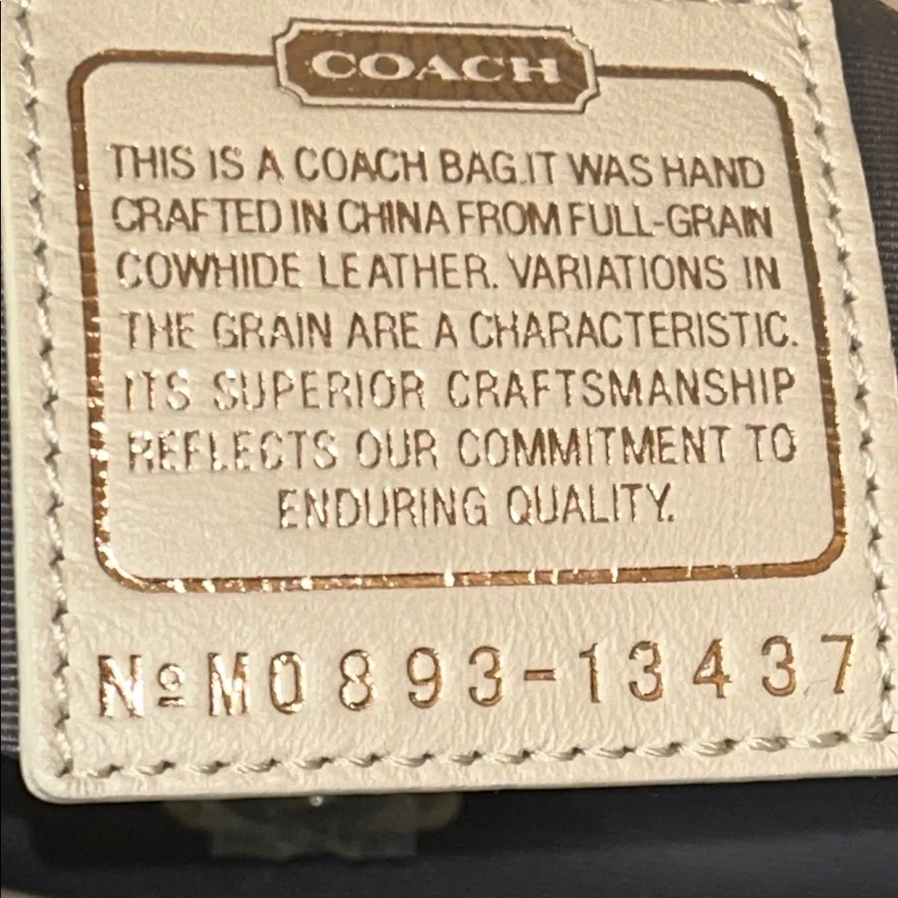 Coach White Leather Bag NWT - Picture 13 of 15